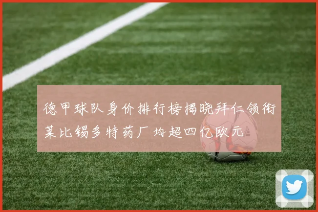 德甲球队身价排行榜揭晓拜仁领衔莱比锡多特药厂均超四亿欧元